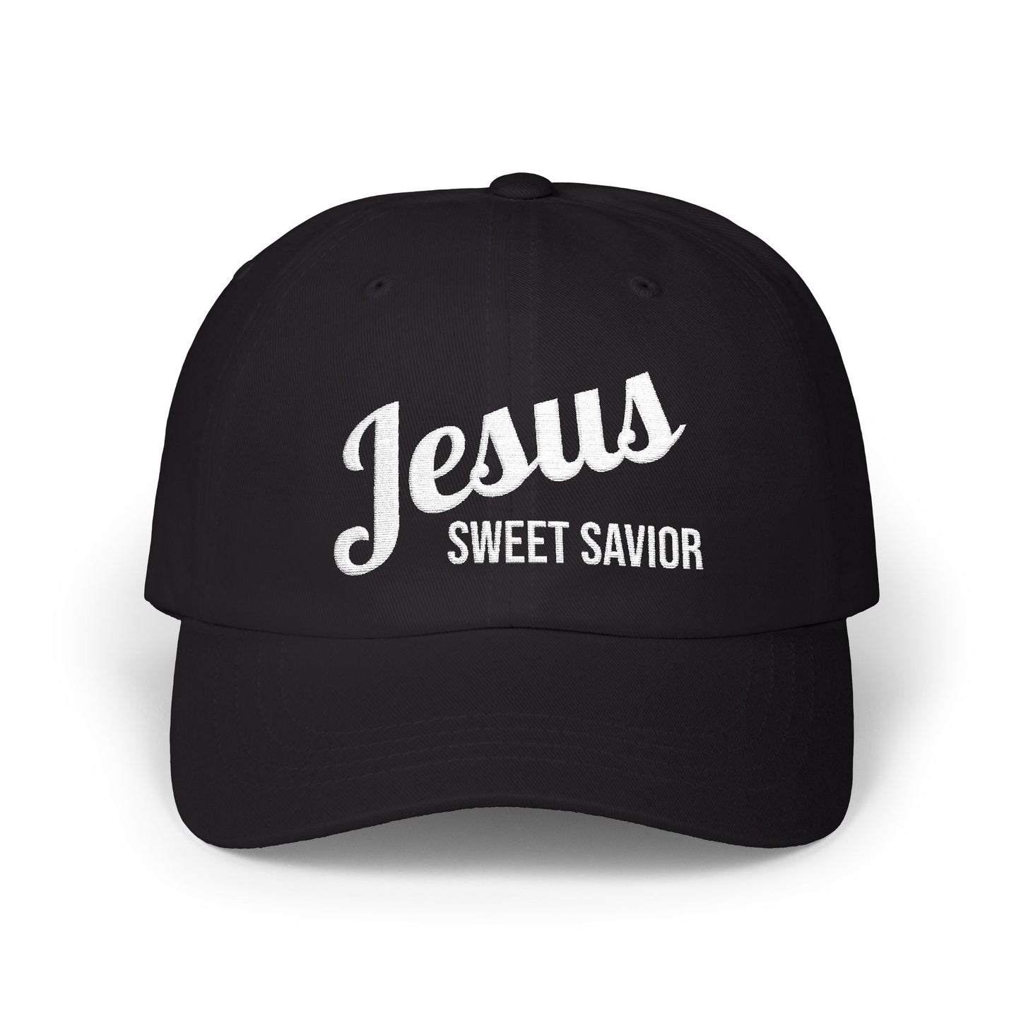 "Jesus Sweet Savior" - Faith-Inspired Classic Dad Cap Gift for Dads, Casual Wear, Summer Outings, Spiritual Gifts