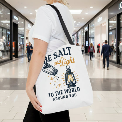 "Be Salt and Light" - Inspirational Tote Bag- Eco-Friendly Canvas, Perfect Gift for Graduations, Birthdays, or Everyday Use
