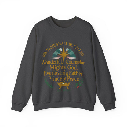 Faith-Inspired Crewneck Sweatshirt - Isaiah 9:6