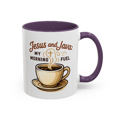 Faith & Coffee Mug: "Jesus and Java" Morning Fuel, Thank You Gift, Christian Coffee Lovers, Religious Kitchen Decor, Inspirational Drinkware