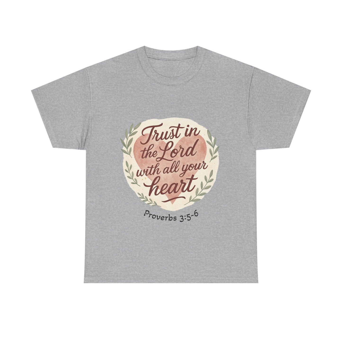 Inspirational Christian Tee – Trust in the Lord with All Your Heart
