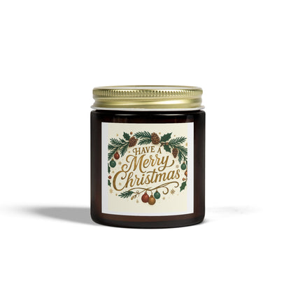 Merry Christmas" - Scented Candles, Coconut Apricot Wax (4oz, 9oz)