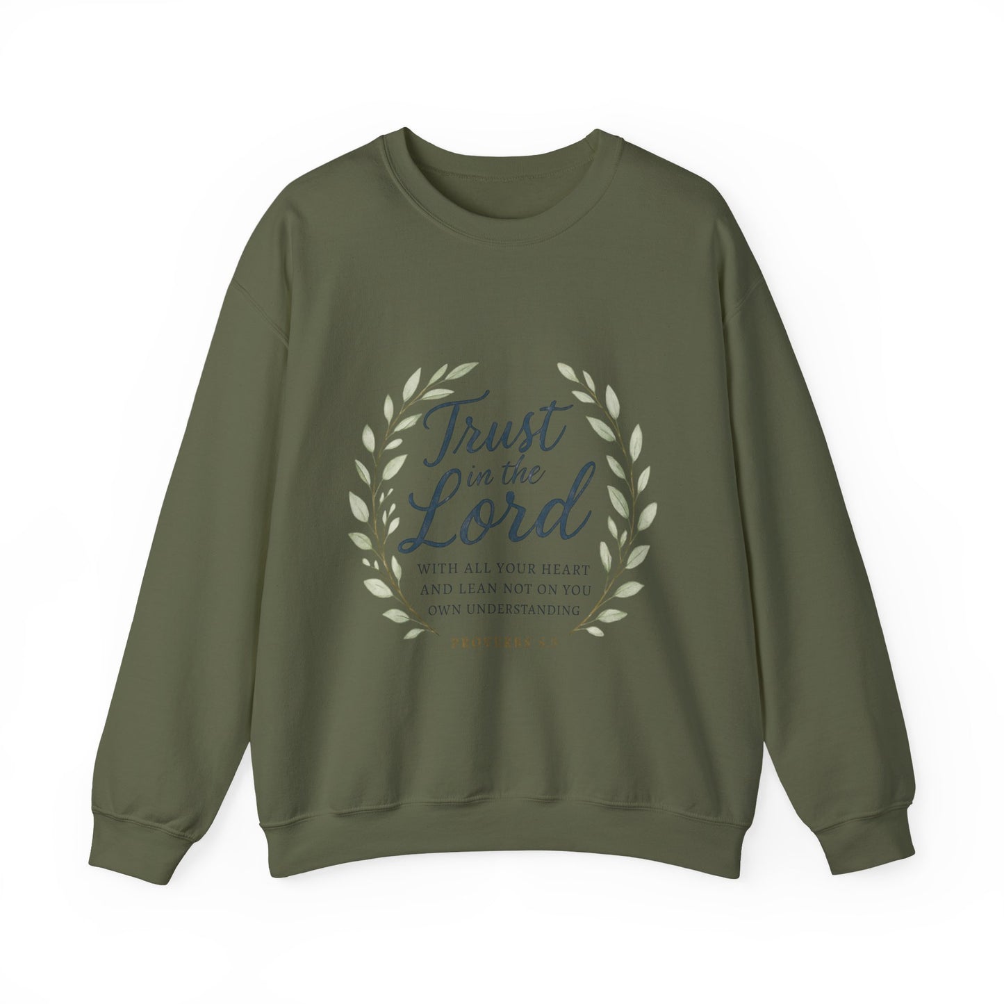 "Trust in the Lord" - Inspirational Crewneck Sweatshirt - Faith Apparel, Christian Gift, Everyday Comfort