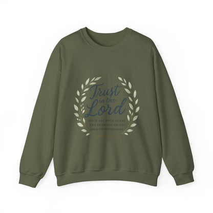 "Trust in the Lord" - Inspirational Crewneck Sweatshirt - Faith Apparel, Christian Gift, Everyday Comfort