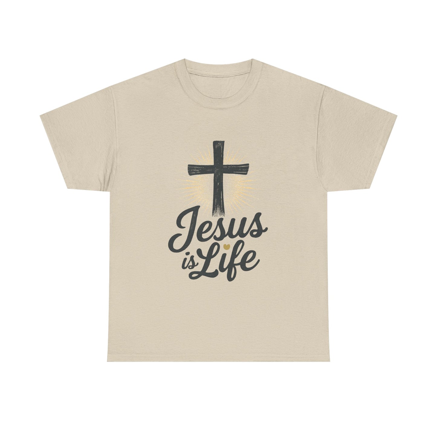 "Jesus is Life" - Inspirational T-Shirt - Unisex Heavy Cotton Tee