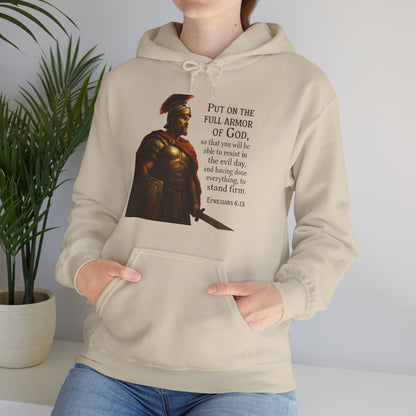 "Put on the full armor of God" - Christian Hoodie - Unisex Sweatshirt