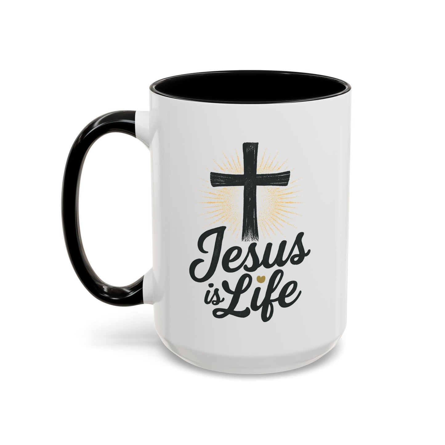 "Jesus is Life" - Christian Accent Coffee Mug - Inspirational 11oz & 15oz