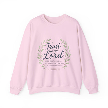 "Trust in the Lord" - Inspirational Crewneck Sweatshirt - Faith Apparel, Christian Gift, Everyday Comfort