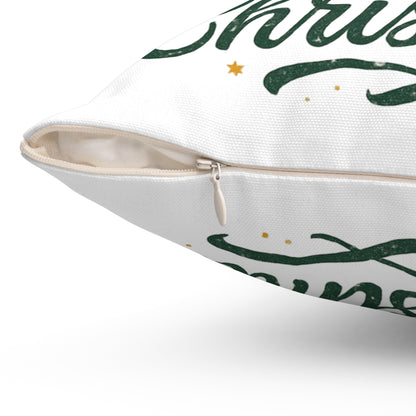 Festive Faith Family Christmas Pillow