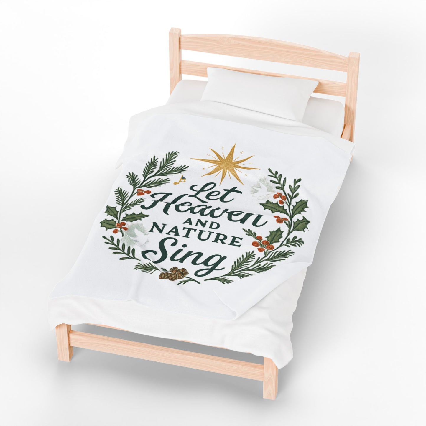 Let Heaven and Nature Sing Velveteen Plush Blanket