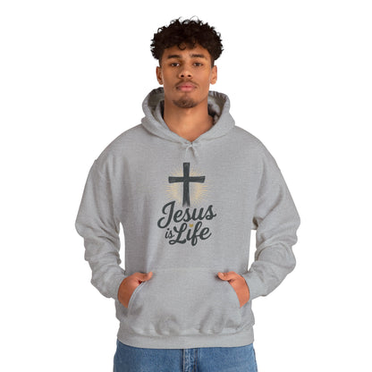 Jesus is Life" - Unisex Hoody - Comfortable & Inspirational Sweatshirt